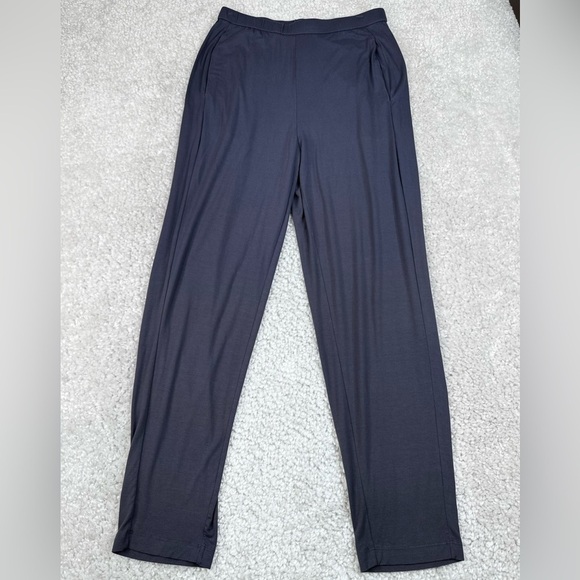 Eileen Fisher Stretch Jersey Slouchy Pull On Pants. Elastic Waist. Blue. Small - Picture 14 of 14
